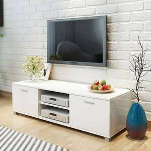 vidaXL magasfényű fehér TV-szekrény 140 x 40, 3 x 34, 7 cm kép