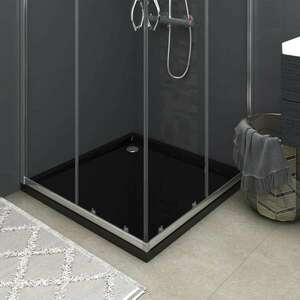vidaXL fekete négyzet alakú ABS zuhanytálca 90 x 90 cm kép