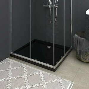 vidaXL téglalap alakú fekete ABS zuhanytálca 80 x 90 cm kép