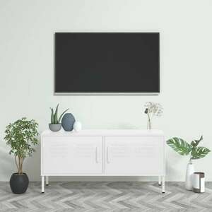 vidaXL fehér acél TV-szekrény 105 x 35 x 50 cm kép