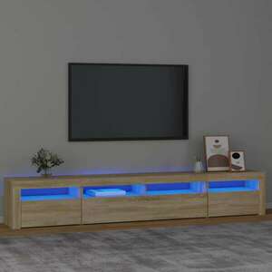 vidaXL sonoma tölgy színű TV-szekrény LED-lámpákkal 240x35x40 cm kép