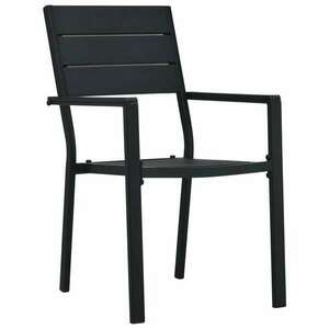 2 darab fekete fautánzatú hdpe kerti szék kép