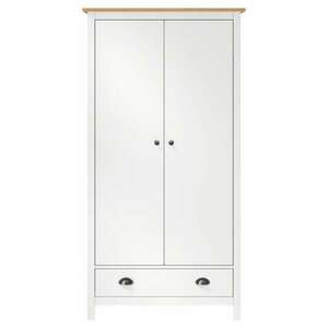 Fehér 2 ajtós fenyő ruhásszekrény hill sorozat 89x50x170 cm kép