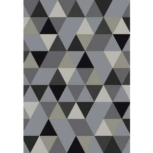 Barcelona B430A_FMF67 szürke geometriai mintás szőnyeg 160x230 cm kép