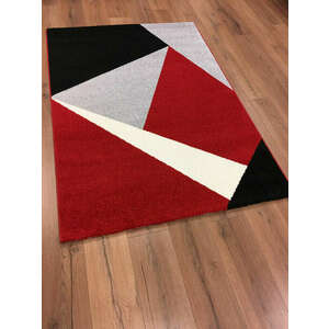 Barcelona 198 piros-fekete geometriai mintás szőnyeg 160x230 cm kép