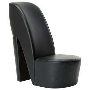 vidaXL fekete magas sarkú cipő formájú műbőr szék kép