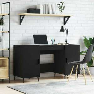 vidaXL fekete szerelt fa íróasztal 140x50x75 cm kép