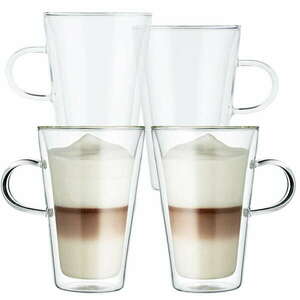4 csésze dupla falú készlet Quasar & Co.®, 400 ml, hőálló, egyene... kép