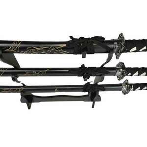 IdeallStore® dekoratív kardkészlet, pánik, Ninja Warrior, fekete, ... kép