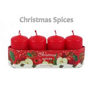 Adventi illatgyertya Christmas Spices 4db 6, 5cm kép