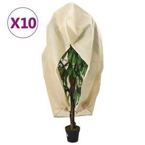 vidaXL 10 db növényvédő huzat cipzárral 70 g/m² 3, 93 x 3, 5 m kép