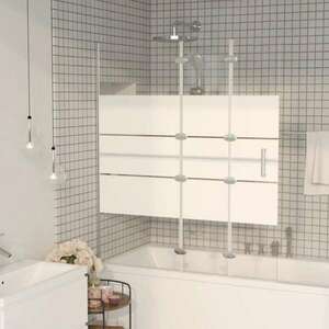 vidaXL fekete ESG zuhany-harmonikaajtó 120 x 140 cm kép