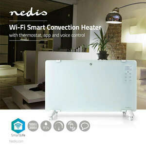 NEDIS SmartLife wifi-s fűtőpanel fehér 2000W / 1000W okos Fűtőtes... kép