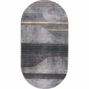 Szürke mosható szőnyeg 60x100 cm Oval – Vitaus kép