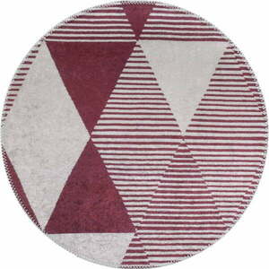 Borvörös mosható kerek szőnyeg ø 80 cm Yuvarlak – Vitaus kép