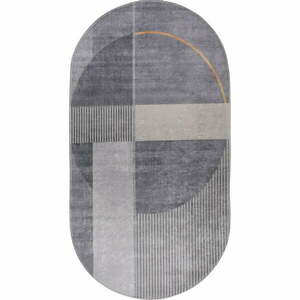 Szürke mosható szőnyeg 60x100 cm Oval – Vitaus kép