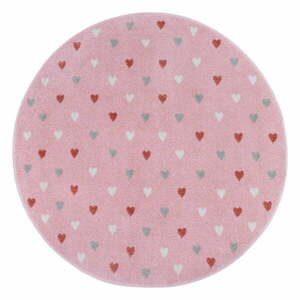 Rózsaszín gyerek szőnyeg ø 100 cm Little Hearts – Hanse Home kép