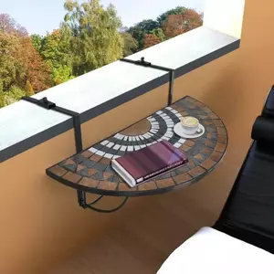 Lehajtható balkon asztal - barna kép