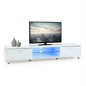 OneConcept Keira Lowboard, TV asztal, fehér, LED világítás, színváltoztatás kép
