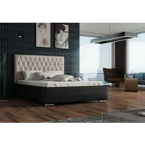 REBECA kárpitozott ágy + ágyrács + matrac, siena 06 gombbal/dolaro 08, 140x200 cm kép