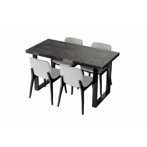 VANE étkezőasztal, 100x60x75, sötét beton kép