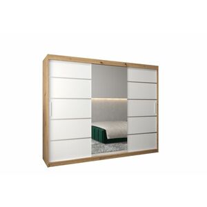 VETRONA 2 ruhásszekrény, 250x200x62, tölgy artisan/fehér kép