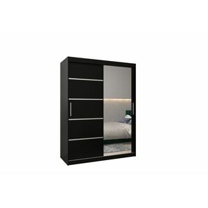 VETRONA 2 ruhásszekrény, 150x200x62, fekete kép