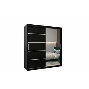 VETRONA 2 ruhásszekrény, 180x200x62, fekete kép