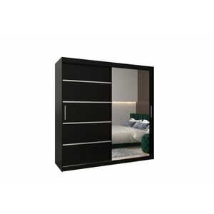 VETRONA 2 ruhásszekrény, 200x200x62, fekete kép