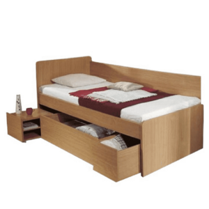 Ágy ágyneműtartóval, bükk, 90x200 cm, OTO kép