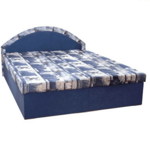 Dupla ágy, molitán, kék/minta, EDVIN 7 kép