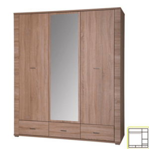 Tükrös szekrény typ 2, sonoma tölgy, GRAND kép