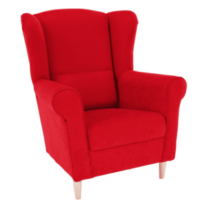 Füles fotel, piros, CHARLOT kép