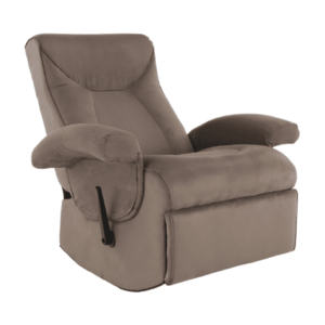 Mechanikusan állítható pihenő fotel, szürkés barna textil, SUAREZ kép