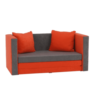 Kinyitható kanapé, narancssárga/szürke, KATARINA NEW kép
