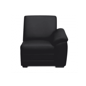 1-személyes kanapé támasztékkal, textilbőr fekete, jobbos, BITER 1 1B kép