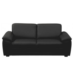 3- személyes kanapé támasztékokkal, textilbőr fekete, BITER kép