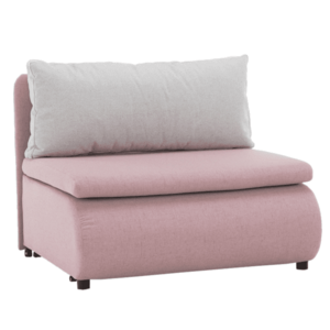 Kinyitható fotel, rózsaszín/világosszürke KENY NEW kép