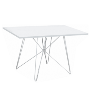 Étkezőasztal MDF/fehér/HG fény, 120x80 cm, ARTEM kép