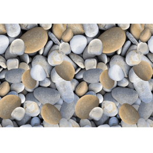 Szőnyeg, színes, minta kövek, 80x120, BESS kép