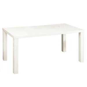 Étkezőasztal, fehér magasfényű HG, 140x80 cm, ASPER NEW TYP 3 kép