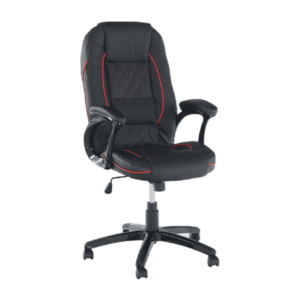 Irodai szék, textilbőr fekete/piros szegély, PORSHE New kép