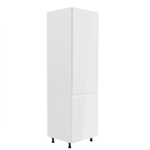 Hűtő beépítő szekrény, fehér/fehér extra magasfényű, jobbos, AURORA D60ZL kép