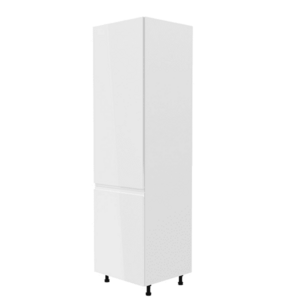 Hűtő beépítő szekrény, fehér/fehér extra magasfényű, balos, AURORA D60ZL kép