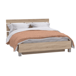 Ágy ágyneműtartóval, tölgy sonoma, 160x200, LUNA kép