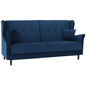 Kinyitható kanapé, kék szövet, COLUMBUS kép