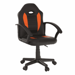 Irodai szék, textilbőr fekete/narancssárga, MADAN NEW kép