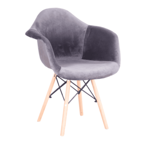 Modern fotel, szürkésbarna Taupe Velvet anyag, DAREL TYP 3 kép