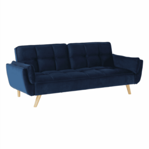Széthúzhatós kanapé, királykék/tölgy, FILEMA kép