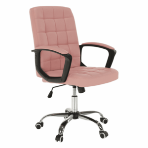 Irodai szék, rózsaszín textilbőr RULIS kép